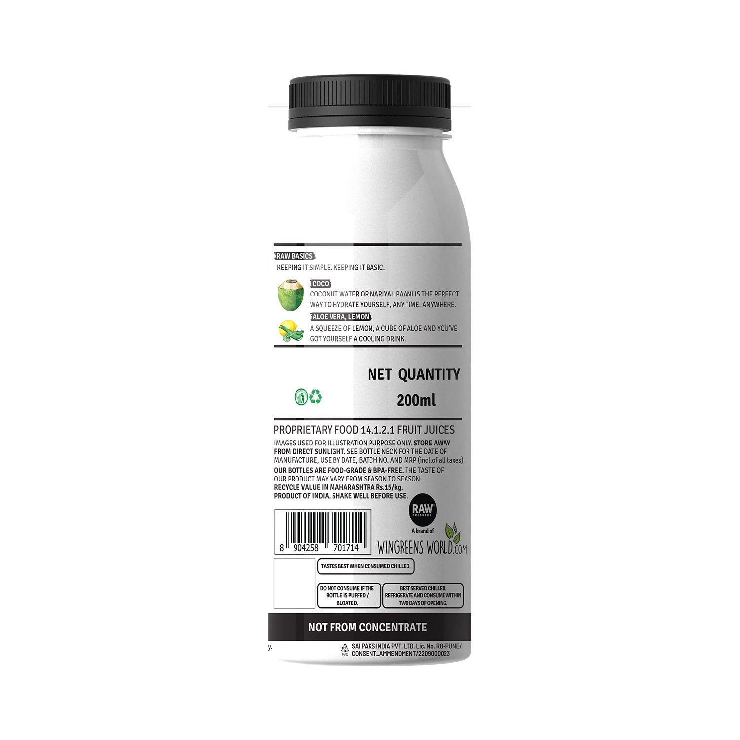 Coconut Water Aloe Lemon - 200ML