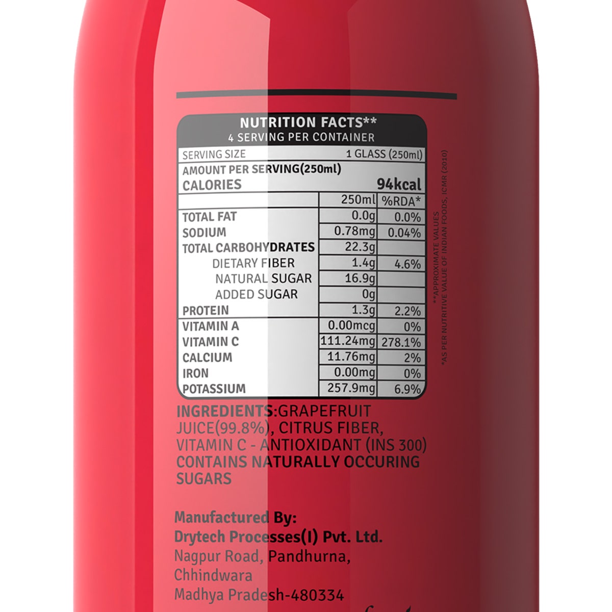 grapefruit juice nutrition facts