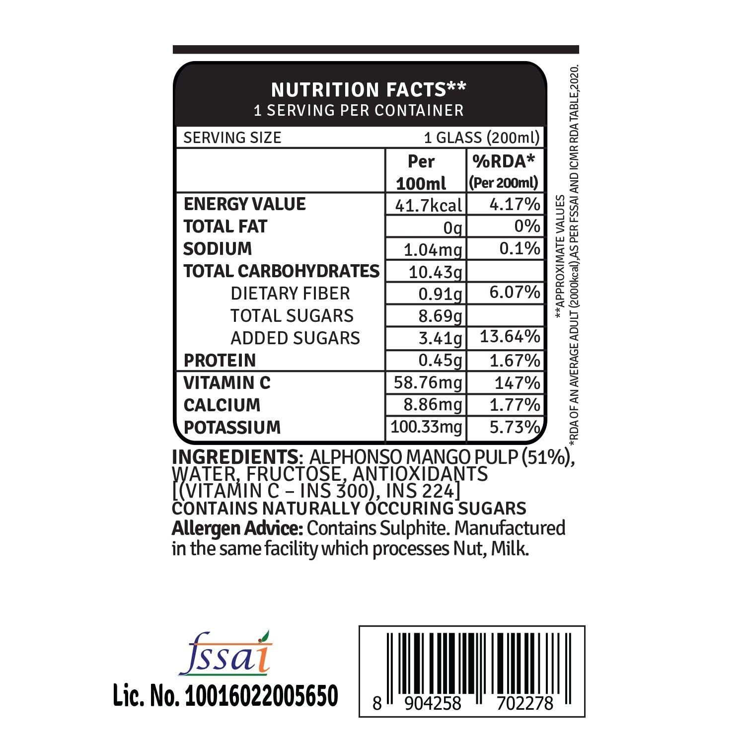 Alphonso Mango - 200ML