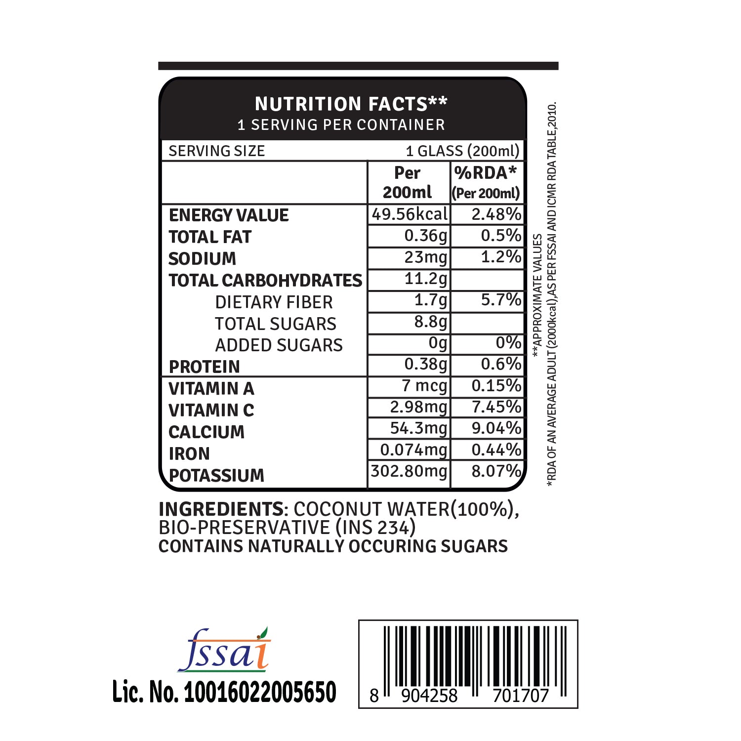 Coconut Water - 200ML